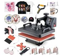 CREWORKS 11 in 1 Pressa a Caldo 30 x 38 cm Pressa Caldo per Magliette Termopressa Macchina per Sublimazione Trasferimento Pressa di Calore per Magliette Tazze Cappelli Tappi Scarpe Penne e Baseball
