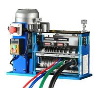 CREWORKS 370W Macchina Spellacavi Elettrica Professionale 30 m/min Spelafili Cavo Sguainacavi per Recupero Rame Φ1,5 mm-Φ38 mm Spelafili da Banco Cavo Portatile a 11 Multi-Fori