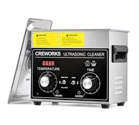 CREWORKS 3L Pulitore Ultrasuoni con Riscaldatore e Timer 120W Vasca Ultrasuoni con Modalità Degas e Delicata in Acciaio Inossidabile Pulizia Ultrasuoni per Casa Laboratorio Gioielli Occhiali Orologi