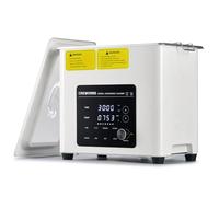 CREWORKS 3L Pulitore Ultrasuoni Digitale 120W Vasca Ultrasuoni 3 Litri con 3 Modalità Degas e 7 Livelli di Oscillazione 100W Riscaldatore Timer e LCD Schermo per Orologi Occhiali Uso Domestico