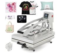 CREWORKS 50x40cm Pressa a Caldo per Magliette con Apertura Automatica 2200W Termopressa per Magliette Macchina per Sublimazione Digitale per Magliette Borse o DIY