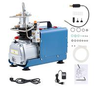 CREWORKS Compressore PCP 300 Bar 4350 PSI con Pressione Preimpostata, 1800W Pompa Alta Pressione 30MPA con Auto-Stop, Portata 50L/min per Ricarica Bombole Subacquee, Carabine PCP e Paintball