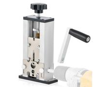 CREWORKS Spelacavi Manuale da 1.5-25 mm con 2 Piastre di Fori Macchina Spelafili Manuale Alimentata a Manovella o Trapano Sguainacavi per Recupero Rame