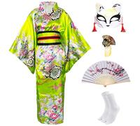 CRFASIBE 5 Pezzi Kimono Donna Giapponese, Costume per Carnevale, EU 36-46