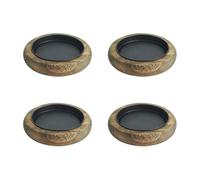 CRFASIBE Set da 4 Portacandele in Legno Rustic, con Vassoio Antigoccia, Supporto per Candele a Colonna, Decorazione per Tavolo, Matrimonio, Natale, San Valentino (Stile D)