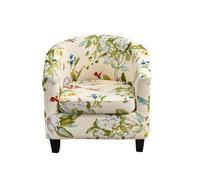 CRFATOP Crafttable - Fodera per poltrona a pozzetto, con stampa, morbida, rotonda, con fondo elastico, per banconi da bar, soggiorno, 2 pezzi, 03