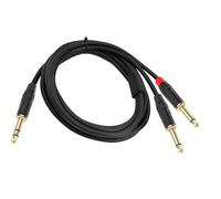 CRFFZ Cavo sdoppiatore stereo da 6,35 mm a 2 inserti, per processori di effetti e sistemi audio stereo all'adattatore