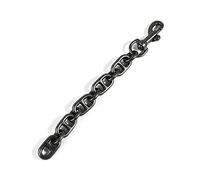 CRFFZ Estensore per tracolla in metallo con fibbie per borse a tracolla, cinghie di ricambio, estensore per cinghia a catena, Colore: nero canna di fucile., 12cm