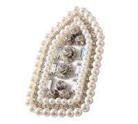 CRFFZ Spallina con perle e strass per aggiornamenti uniformi, progetti di costumi, feste a tema, perline, decorazioni per spalle