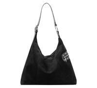 CRGANGZY Borsa a spalla in ecopelle scamosciata, elegante e versatile, bagaglio vintage di medie dimensioni con spallacci, ideale per lavoro, tempo libero, viaggi e incontri