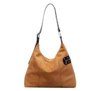 CRGANGZY Borsa a spalla in ecopelle scamosciata, elegante e versatile, bagaglio vintage di medie dimensioni con spallacci, ideale per lavoro, tempo libero, viaggi e incontri