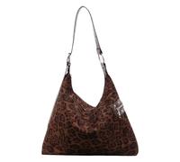 CRGANGZY Borsa a spalla in ecopelle scamosciata, elegante e versatile, bagaglio vintage di medie dimensioni con spallacci, ideale per lavoro, tempo libero, viaggi e incontri