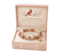 CRGANGZY Braccialetti con colibrì per donna, con perline e ciondoli ispiratori di cristalli, simbolo di forza, speranza e gioia