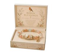 CRGANGZY Braccialetti con colibrì per donna, con perline e ciondoli ispiratori di cristalli, simbolo di forza, speranza e gioia