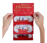 CRGANGZY Busta natalizia per contanti con 6 scomparti, busta natalizia per regali in contanti o genitori adolescenti donne uomini nonni, vari stili portafogli per soldi natalizi a sorpresa con buste