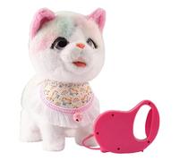 CRGANGZY Cuccia Interattiva in Peluche per Cagnolini e Cuccioli Robot che Si Comportano come Veramente viventi, con Camminare, Abbaiare e Movimento della Coda, Ideale per Bambini di 3 4 5 6 Anni