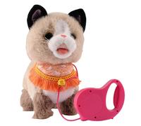 CRGANGZY Cuccia Interattiva in Peluche per Cagnolini e Cuccioli Robot che Si Comportano come Veramente viventi, con Camminare, Abbaiare e Movimento della Coda, Ideale per Bambini di 3 4 5 6 Anni