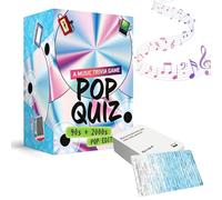 CRGANGZY Gioco a quiz musicale con testi, divertente gioco di cultura pop anni '90 e 2000 con 150 carte, quiz nostalgico per feste tra amici e famiglia, ideale per serate di gioco