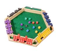 CRGANGZY Gioco di Tavolo in Legno Shut the Box, Portatile per 6 Giocatori, Giochi di Dadi per Bambini Adulti Famiglia, Classici Giochi di Dadi per Compleanni, Capodanno, Natale