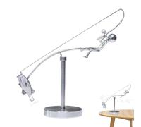 CRGANGZY Kinetic Fishing Balancing Sculpture, The Fisherman Balancing Sculpture - Metal Balance Art Statue for Home Office Desktop Decor, Unique Fishing Gift for Men, Fisherman Ornament
