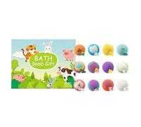 CRGANGZY Set di 12 bombe da bagno con Giocattolo Nascosto, Bombe da Bagno Sorprese per Bambini, Colorate Bolle di Schiuma con Surprise Dentro, Fizz Naturali Land & Sea fatti a Mano per Donne