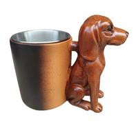 CRGANGZY Tazza for cani da bassologgia 3D fatta a mano, tazza di caffè in ceramica con graziosa maniglia for cani, regalo di novità a forma di animale for amanti dei cani proprietari di animali domest