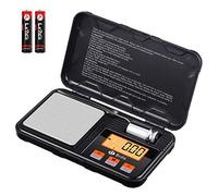 Criacr Bilancia Digitale, 200g/0.01g Bilancia da Cucina Digitale con Pesi di Calibrazione da 50g, Alimenti Bilancia di Precisione con Display LCD Retroilluminato, Funzione PCS e Tara