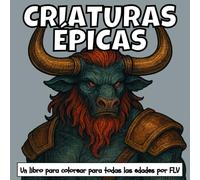 CRIATURAS ÉPICAS: Un libro para colorear para todas las edades: terapéutico, relajante, antiestrés y para reducir la ansiedad - ideal para la atención ... e ilustraciones de alta calidad de FLV
