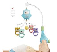 Crib Baby Mobile, Music Bell, 15.75x9.84x18.9 Inches Bassinet Rattle Toy, Portable Hanging Spinner with Gentle Sounds for Nursery Bedside, Playpen, Infant Bed, Girls, Boys, Toddler Entertainment