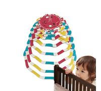 Crib Hanging Toy, Wooden Double-Sided Sensory Rattle, Multifunctional Early Learning Mobile, Educational Cognitive Development Toy For Boys And Girls, 9.45 Inches