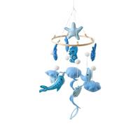 Crib Mobile ARM - giocattolo per bambini affollati con tema marino | Canda da letto rilassante per ragazzi/ragazze, arredamento del soffitto, passeggino o a bottone Nuovi genitori oggetti di