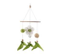Crib Mobile, Flower-Themed Felt Toys, 12.6x4.13in Hand-Sewn Boho Nursery Decor, Wind Chime Design, Soft and Colorful Overhead Decoration for Bedroom, Bassinet, Playpen