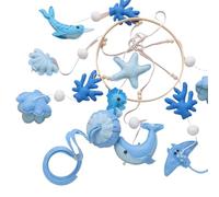 Crib Mobile For Boys, 19.69x9.06 Inches Nursery Decoration Mobile, Sensory Development Toy Marine Theme For Stroller Childcare Provider New Parents Playpen Ceiling Photo Props Nursery Room