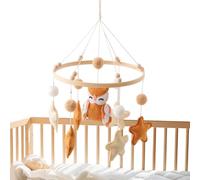 Crib Mobile for Boys Calming Sleep Aid Decor Toy Stars and Owls Design