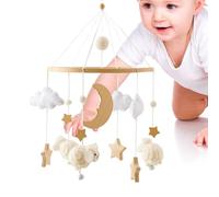 Crib Mobile for Nursery, Musical Portable Bassinet Pendant, Bohemian Baby Mobile for 0-3 Boys and Girls, Stroller Decoration, Soft and Calm Nursery Accessories for Newborns