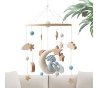 Crib Mobile, Hangable Stroller Toy, Rotatable Soothing Bed Bell, Gentle Sound Spinner, Nursery Room Decor Baby Boys Girls, Ideal for Playpen, Stroller, Childcare, New Parents, Daily Sleep Routine