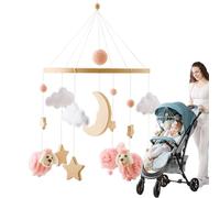 Crib Mobile, Nursery Bassinet Pendant, Musical Portable Bohemian Crib, Soft Colors & Gentle Melody, Ideal For 0-3 Months Boys And Girls, Stroller Decoration