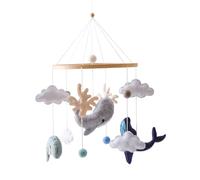 Crib Mobile Nursery Mobile, 19, 7x8, 9 pollici giocattoli sospesi con animali marini & Costruiti in campane, percezione da allenamento & Percezione a forma, giocattoli lenitivi di legno