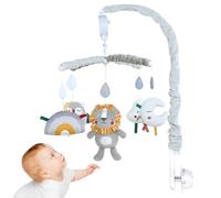 Crib Mobile with Music, Children's Cot Mobile with Rotating Dolls, Easy-to-Install Nursery Decor, Soft Cover Design, Soothing Bedtime Accessory 26,77 x 12,99 pollici for Boys & Girls