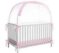 Crib Net - Crib Netting Protector, Conclusione del sonno di sicurezza | Previene l'arrampicata e la, garantisce un baccello sicuro e sicuro, scudo da insetti e polvere, promuove il comfort del fl