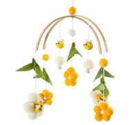Crib per bambini Mobile Impiccing Crib Toys Boho Flowers ＆ Bees Baby Mobile per con la campana Soothe Toot Color Cognizione visiva per arredamento per la scuola materna per camera da letto..