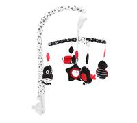 Crib per bambini Mobile Mobile Musical Crib Mobile ad alto contrasto nero rosso morbido peluche prevenendo lo strabismo per la camera da letto per bambini infantili (Animale)