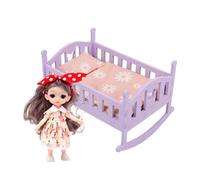 Crib Per Bambole Per Bambini - Mobili Interattivi, Set Di Giocattoli Per La Scuola Materna | Letto Da Gioco Per Il Gioco Del Bambino, Pretese Di Ruolo Per La Scuola Materna Per Bambini Di Comp