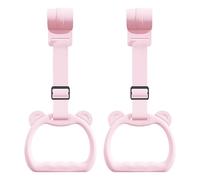 Crib Pull Up Rings, Walking Practice Grip, Stand Up Support Handles, Strap-On Toy for Boys Girls Crib Training, Play Yard Balance Aid for First Steps, 2pcs with Easy Attachment