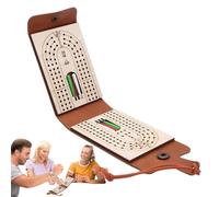 Cribbage Board da viaggio - Tavola da gioco in | Gioco da tavolo tradizionale con carte da gioco e vano portaoggetti, adatto al tavolo e interattiva per i viaggi, per tutta la famiglia