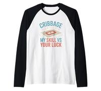 Cribbage is a Test of My Skill vs Your Luck, Gioco da Tavolo Maglia con Maniche Raglan