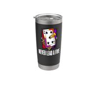 Cribbage Player Never Lead A Five Card Game Bicchiere termico in acciaio inox doppia parete
