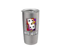 Cribbage Player Never Lead A Five Card Game Bicchiere termico in acciaio inox doppia parete