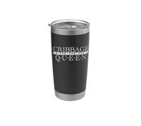 Cribbage Regina Giocatore di Carte Donna Bicchiere termico in acciaio inox doppia parete