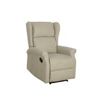 Cribel Poltrona Relax Arlette Mozart Fango | Schienale Alto e Avvolgente con Alette per Testa e Collo | Comfort Elegante per Soggiorno